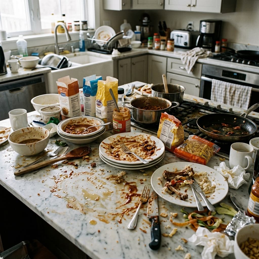 Kitchen Cleaning Before